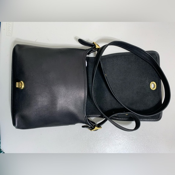 💕👜Vintage Coach Black Leather Crossbody Satchel💕👜 - Picture 5 of 11